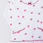 Pink Heart Trim Pyjamas