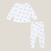 Wrap-over 2 Piece Set - Blue Heart