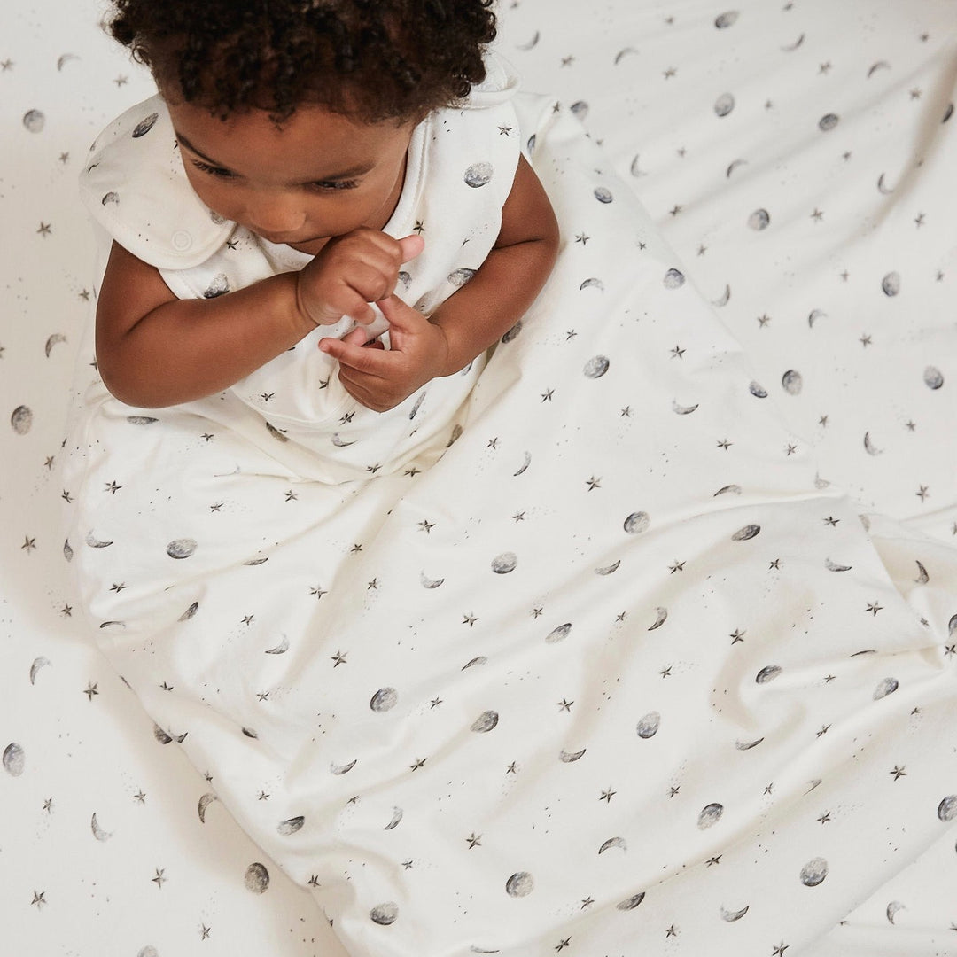 Cotbed Fitted Sheet - Starlit Moon