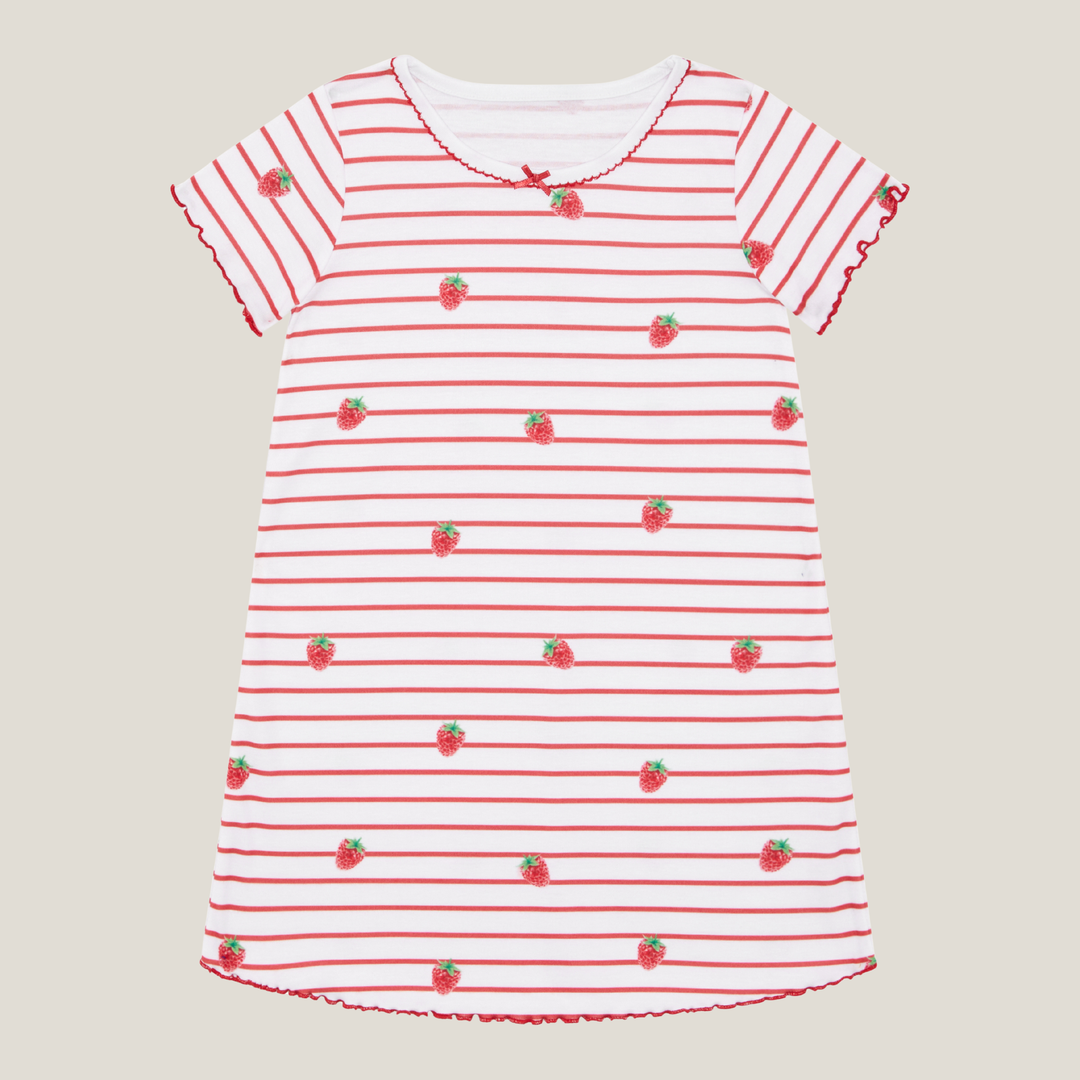 Short Sleeve Nightdress - Raspberry