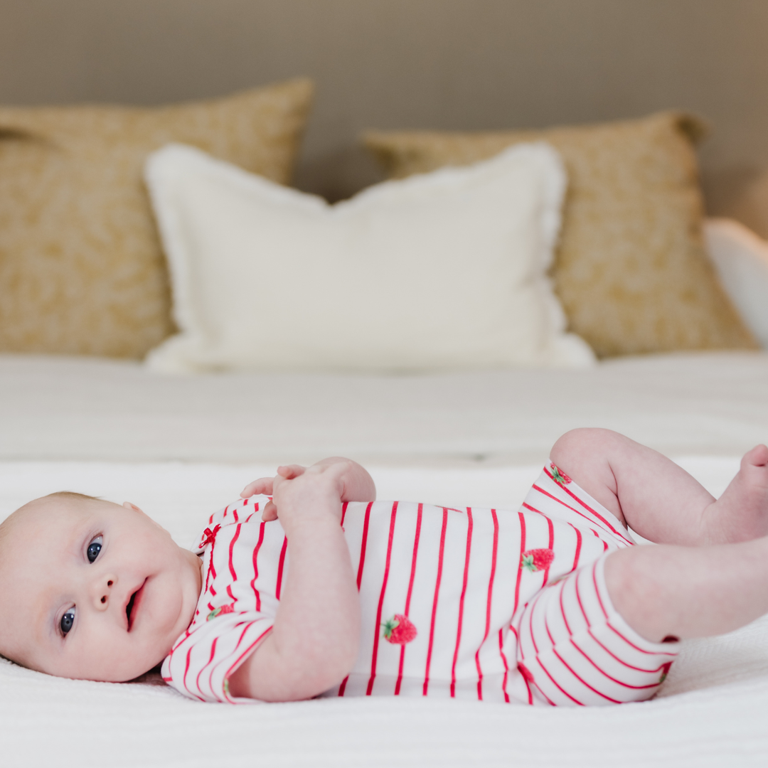 Romper with Trim - Raspberry