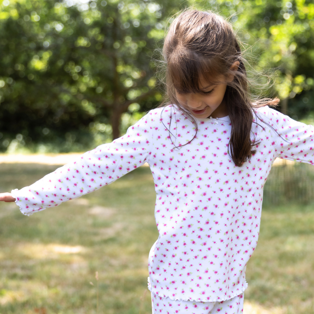 Pyjamas with Frill - Rose PRE-ORDER