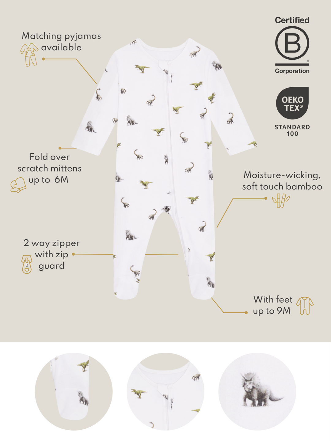 Sleepsuit - Dinosaur