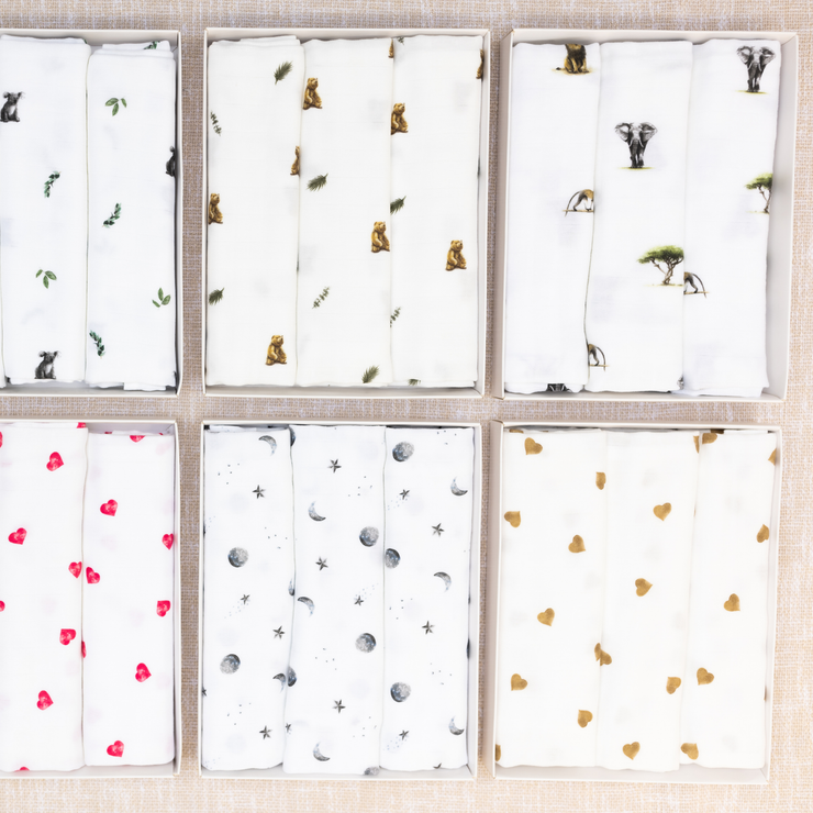 Bamboo Muslin Gift Set - Safari