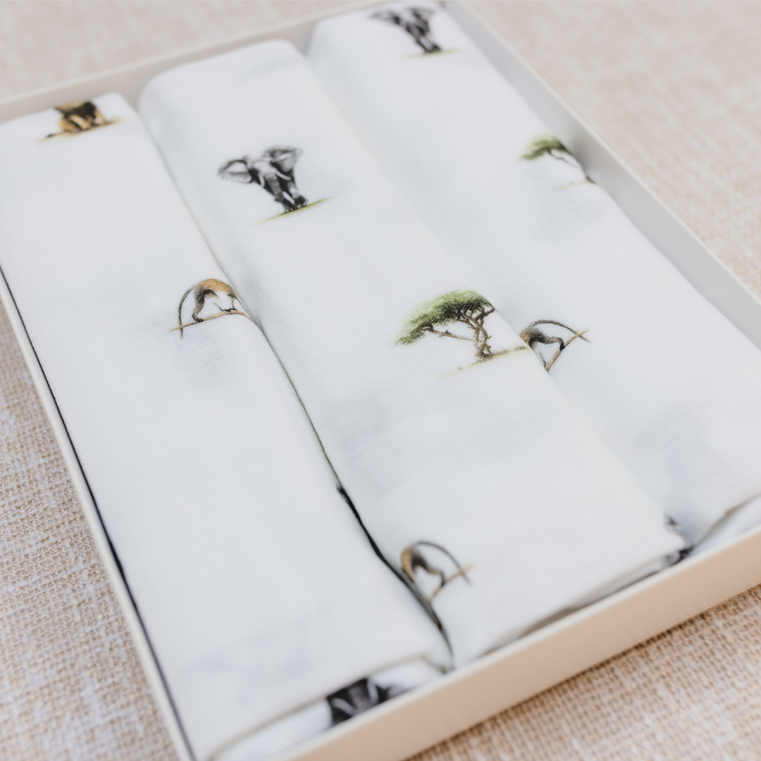 Bamboo Muslin Gift Set - Safari