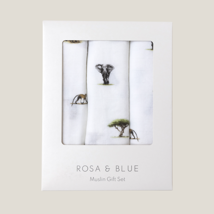 Bamboo Muslin Gift Set - Safari