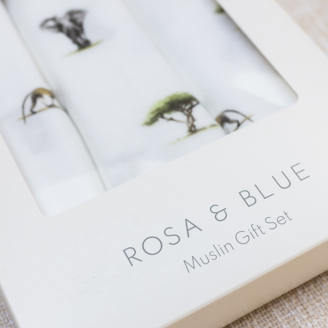Bamboo Muslin Gift Set - Safari