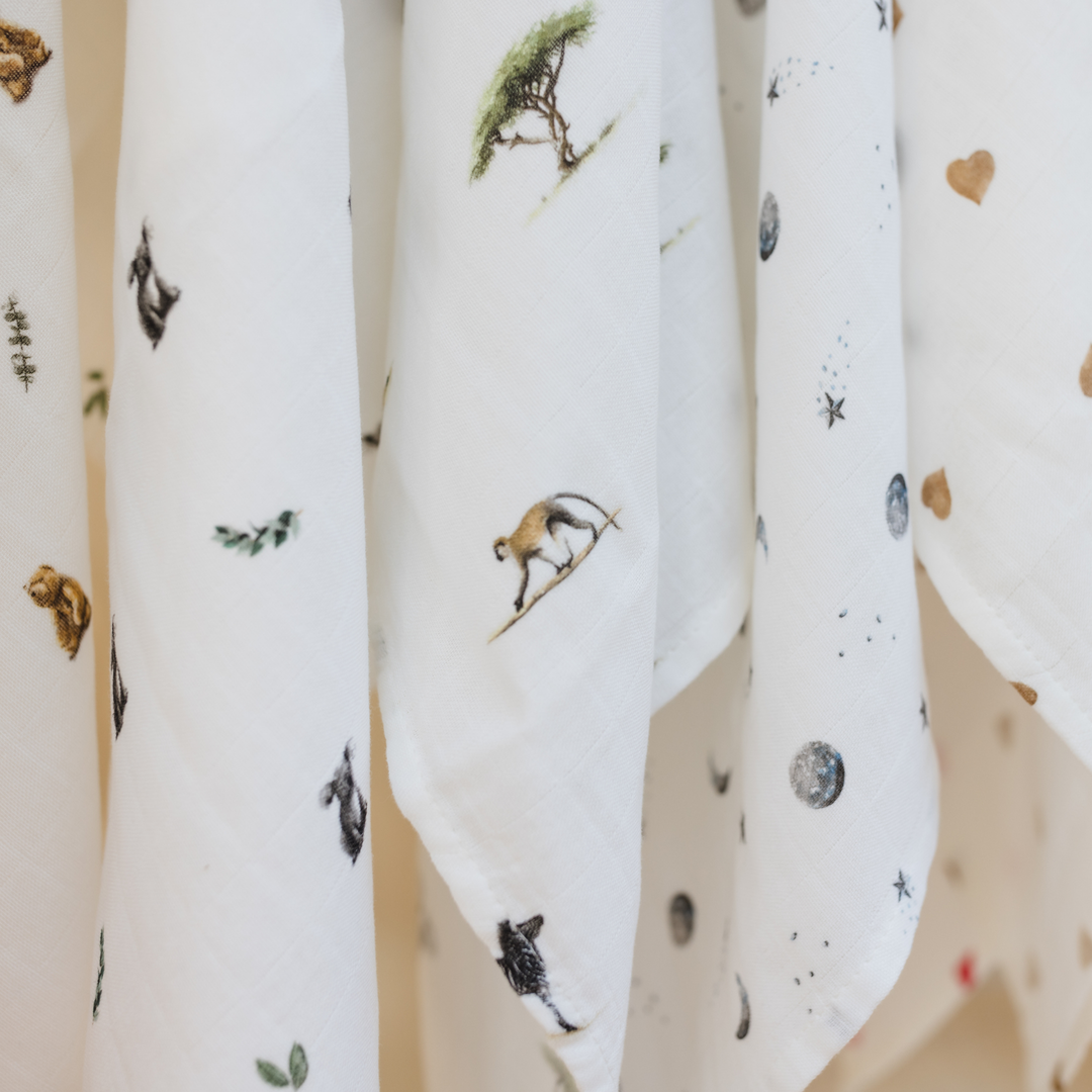 Bamboo Muslin Gift Set - Safari