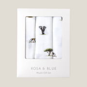 Bamboo Muslin Gift Set - Safari