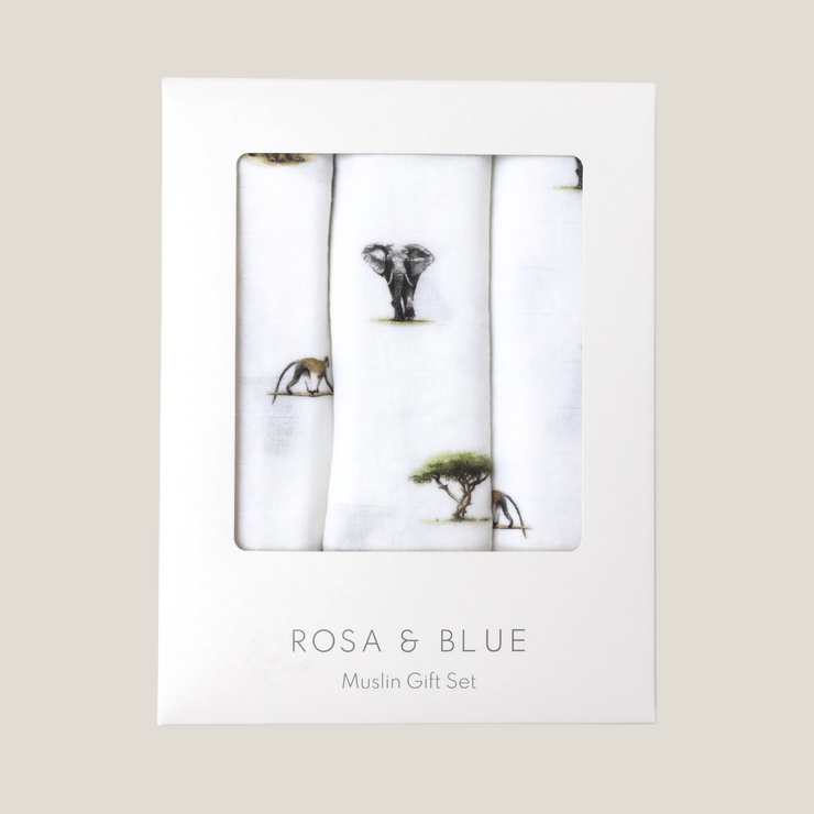 Bamboo Muslin Gift Set - Safari