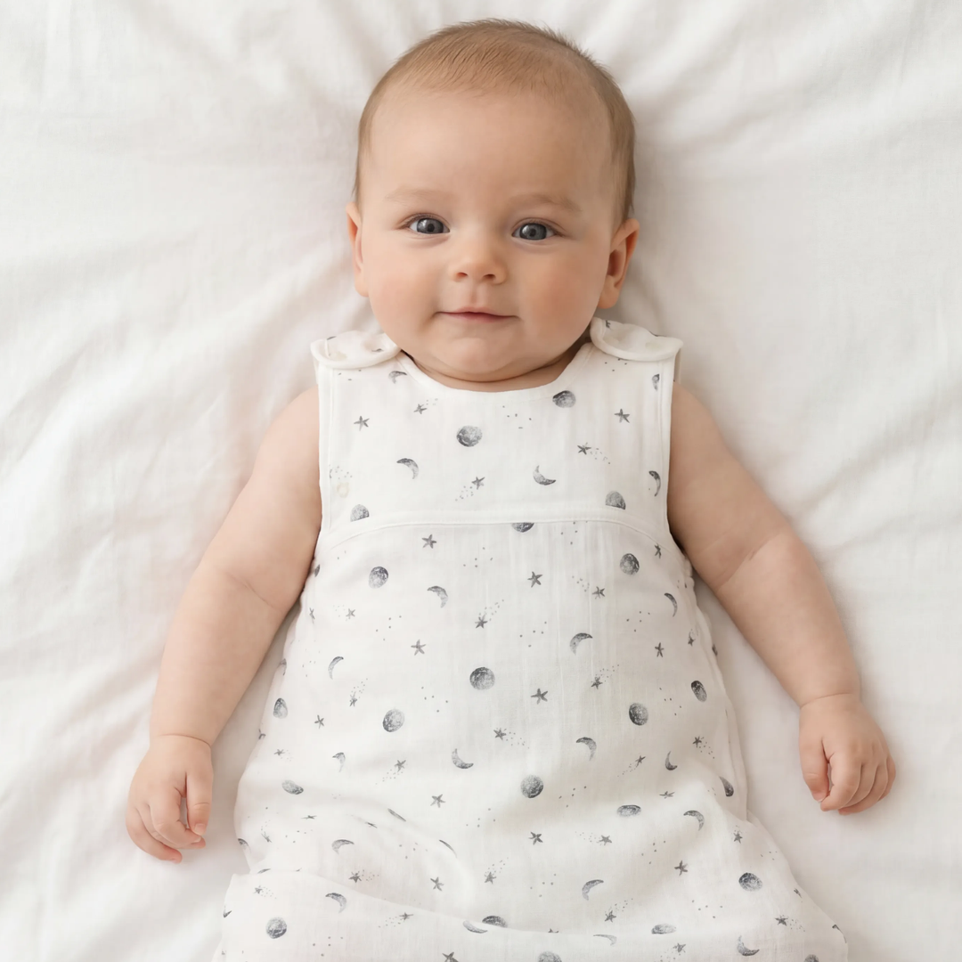 Muslin Sleeping Bag 0.5 TOG - Starlit Moon