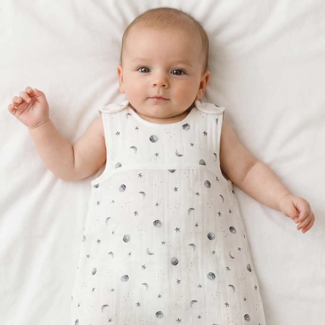 Muslin Sleeping Bag 0.5 TOG - Starlit Moon