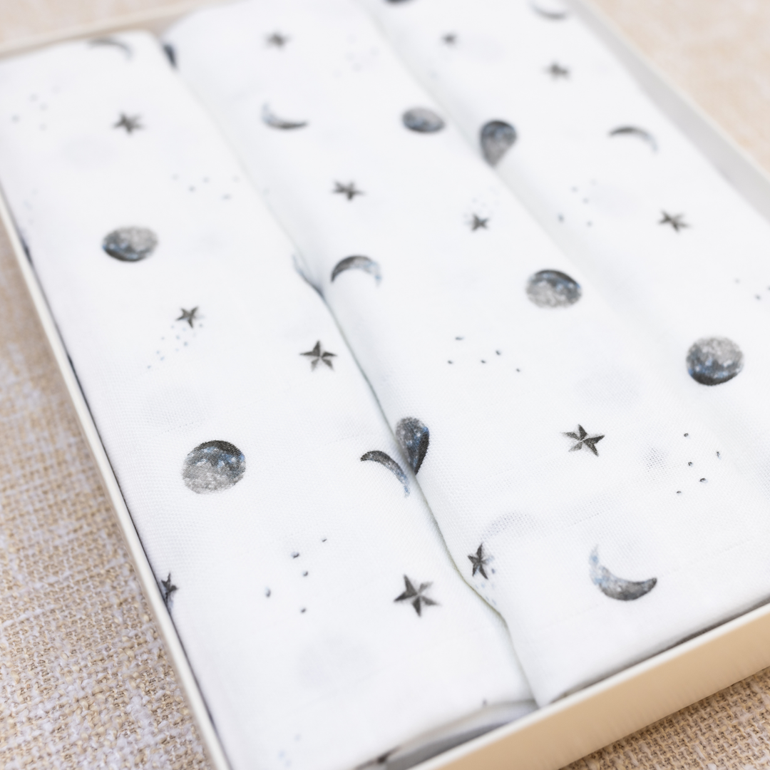 Bamboo Muslin Gift Set - Starlit Moon