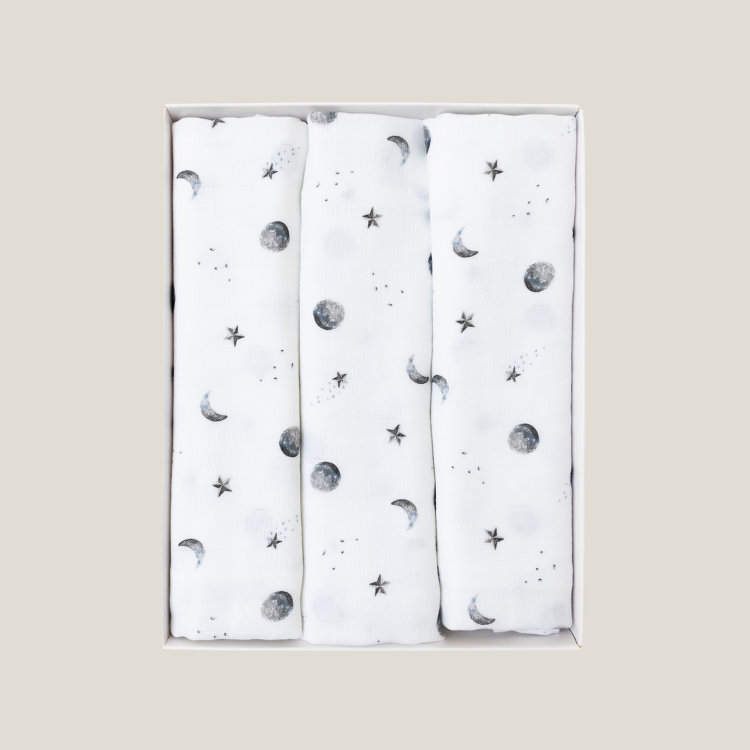 Bamboo Muslin Gift Set - Starlit Moon
