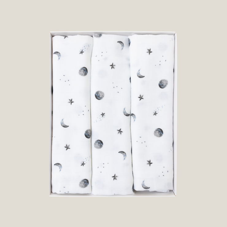 Bamboo Muslin Gift Set - Starlit Moon