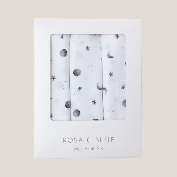 Bamboo Muslin Gift Set - Starlit Moon