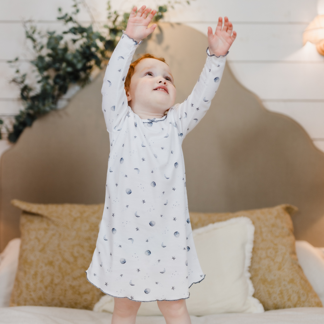 Long Sleeve Nightdress - Starlit Moon