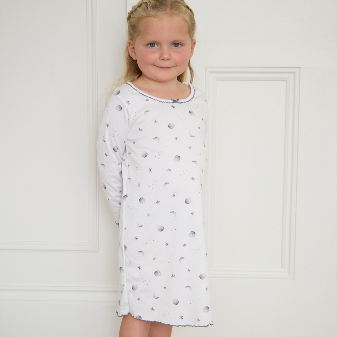 Long Sleeve Nightdress - Starlit Moon