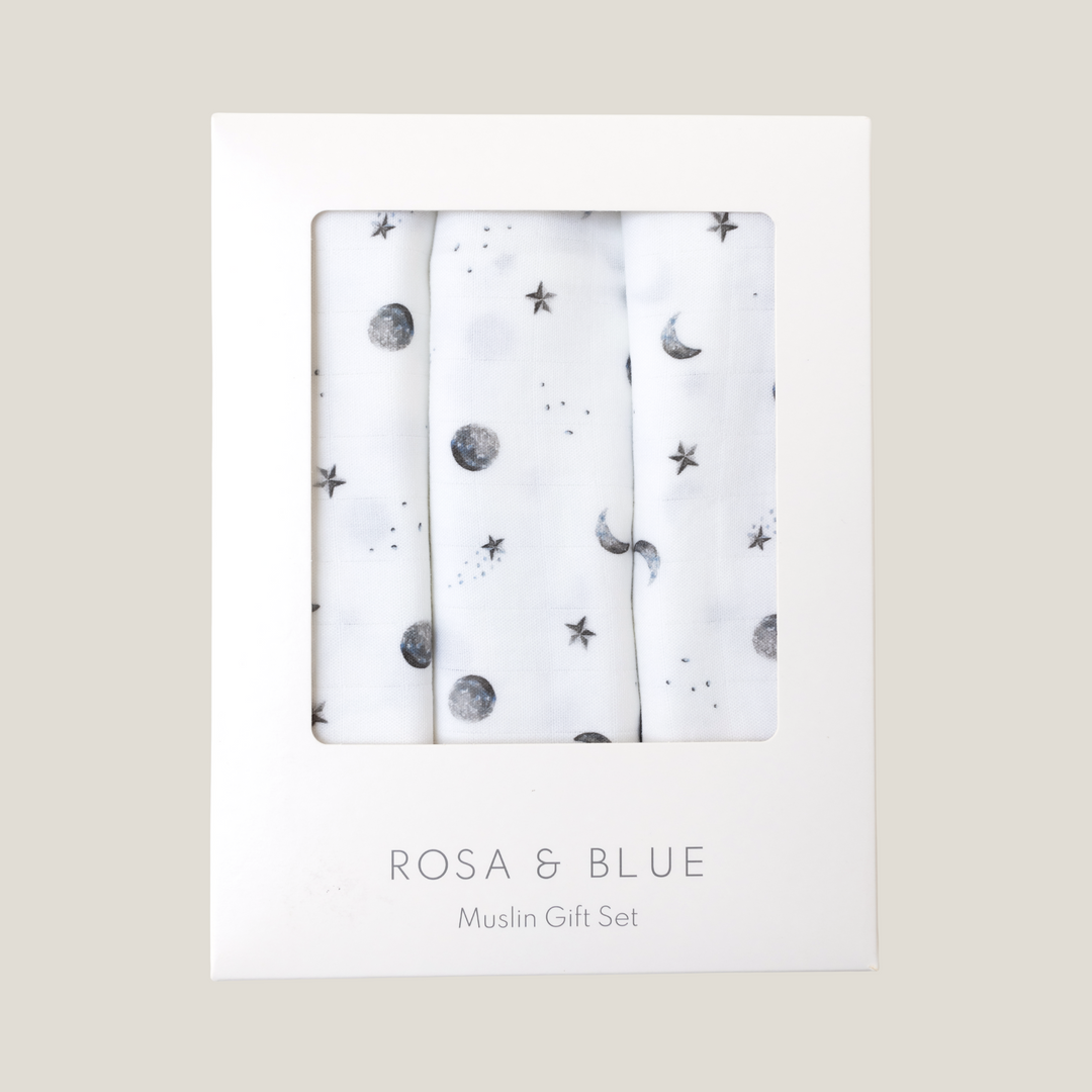Bamboo Muslin Gift Set - Starlit Moon