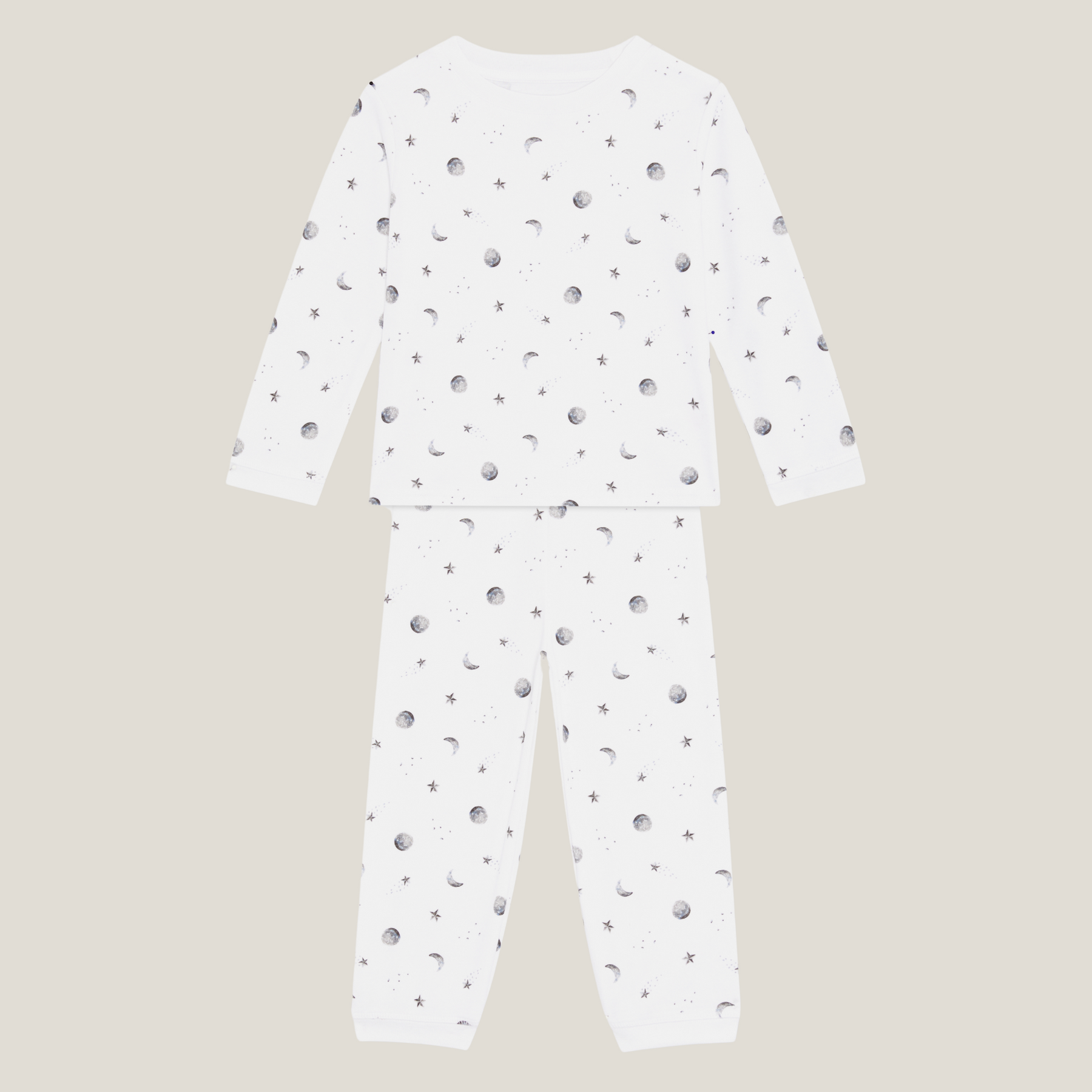 Moon Pyjamas Starlit Moon Print Baby Pyjamas – Rosa and Blue