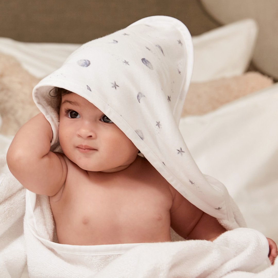 Large Hooded Towel - Starlit Moon