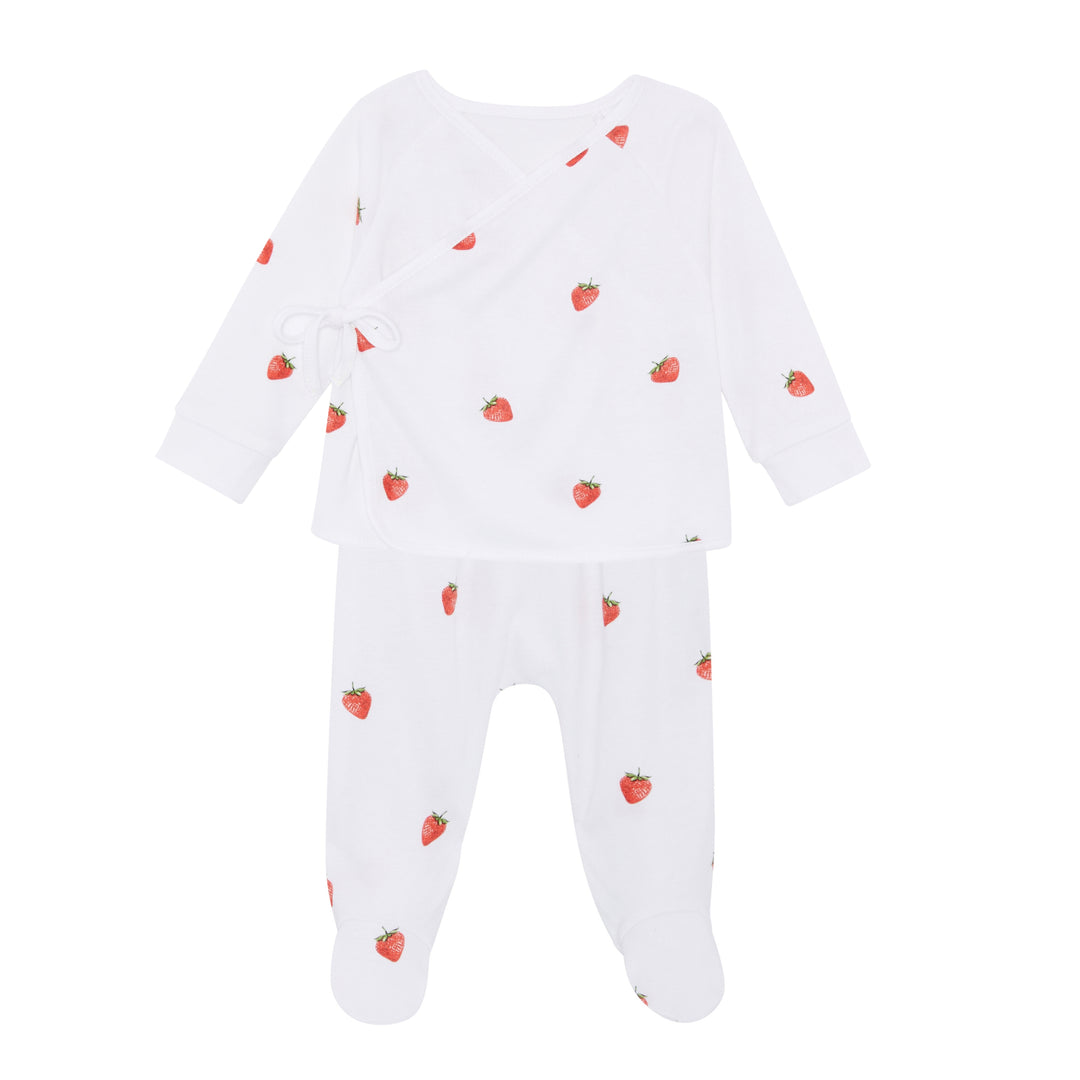 Wrap-over 2 Piece Set - Strawberry