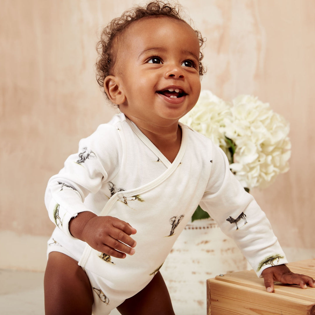 Long Sleeve Bodysuit - Safari