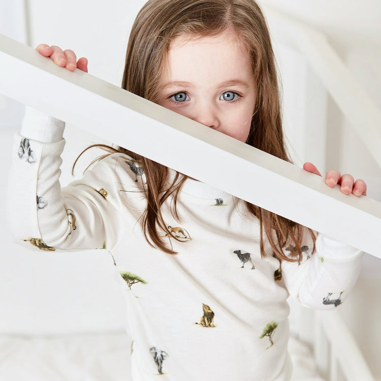 safari animals childrens bamboo & organic cotton pyjamas