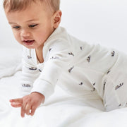 bamboo & organic cotton sleepsuit / babygrow in otter print